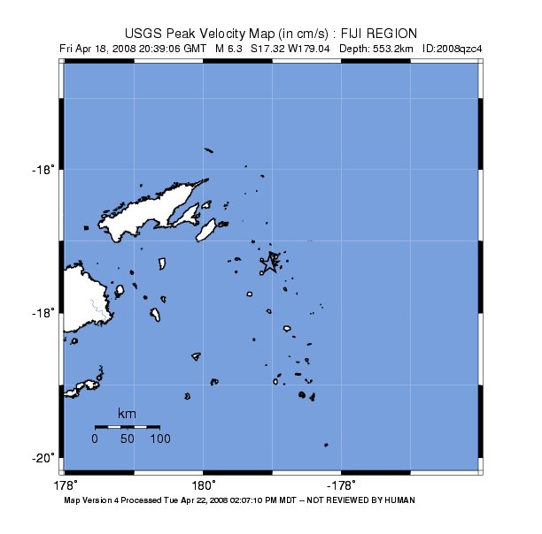 Peak Ground Velocity Image