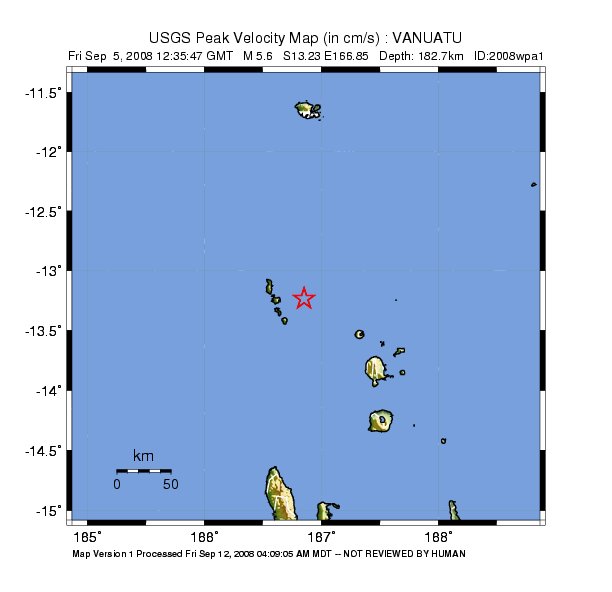 Peak Ground Velocity Image