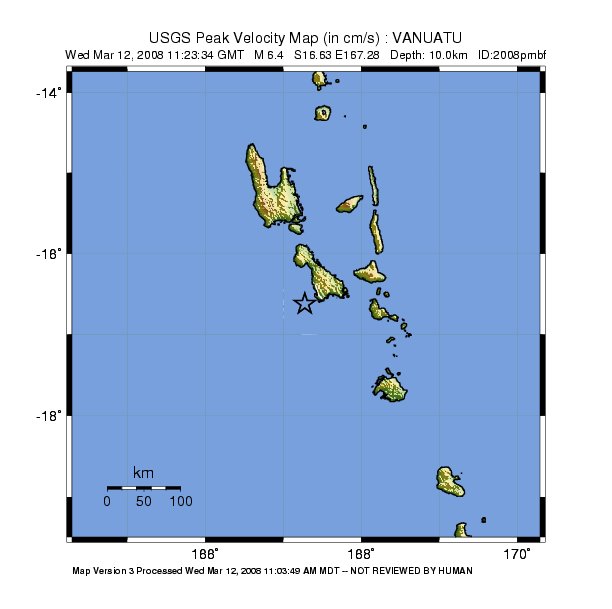 Peak Ground Velocity Image