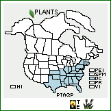 Distribution of Pteridium aquilinum (L.) Kuhn var. pseudocaudatum (Clute) A. Heller. . 