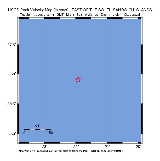 Peak Ground Velocity Image