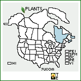 Distribution of Juniperus communis L. var. megistocarpa Fernald & H. St. John. . 