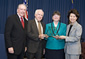 Sec. Chao (right), John Brennan (2nd from left), Joan Tetro, and Edward Malloy (left).