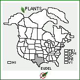 Distribution of Euphorbia dentata Michx. var. lasiocarpa Boiss.. . 