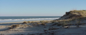 View from the Seaside Trail as you are going out onto the refuge beach.