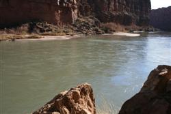 photo or river at river marker 3 before high-flow