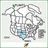 Distribution of Vitis acerifolia Raf.. . 