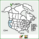 Distribution of Cirsium ciliolatum (L.F. Hend.) J.T. Howell. . 