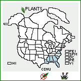 Distribution of Cirsium nuttallii DC.. . 