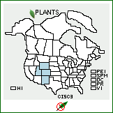 Distribution of Cirsium scopulorum (Greene) Cockerell ex Daniels. . 