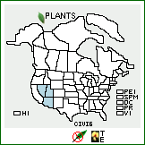 Distribution of Cirsium virginense S.L. Welsh. . 