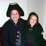 Kids in colonial costumes