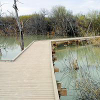 Recycled material boardwalk at Rio Grande Village