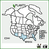 Distribution of Sporobolus domingensis (Trin.) Kunth. . Image Available. 