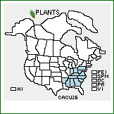 Distribution of Carex cumberlandensis Naczi, Kral & Bryson. . 