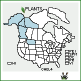 Distribution of Carex eleusinoides Turcz. ex C.A. Mey.. . 