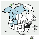 Distribution of Carex podocarpa R. Br.. . 