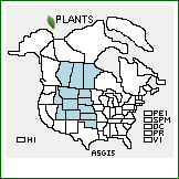 Distribution of Astragalus gilviflorus Sheldon. . 