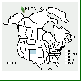 Distribution of Astragalus sparsiflorus A. Gray. . 