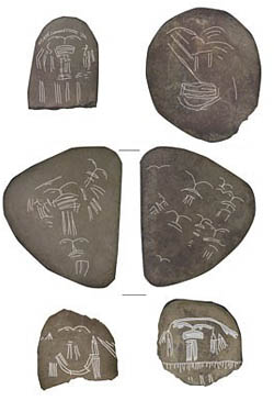 [NPS photo] Pebbles with etched designs