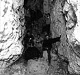 (NPS Photo) Spelunkers stand at the entrance of Shoshone Cavern