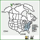 Distribution of Lilium canadense L. ssp. editorum (Fernald) Wherry. . 