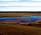 Pond on farmland