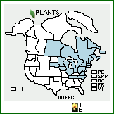 Distribution of Milium effusum L. var. cisatlanticum Fernald. . 