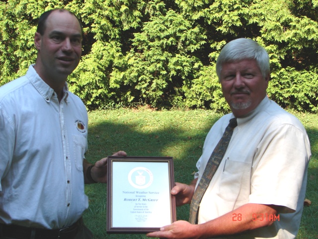 McGriff Receives 10 Years of Service Award