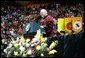 Vice President Dick Cheney congratulates the men and women of the Class of 2004 at the Florida State University Commencement Ceremony in Tallahassee, Fla., Saturday, May 1, 2004.  White House photo by David Bohrer