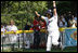  Six-year-old Tucker Tekautz of the Central U.S. All-Stars crosses home plate Wednesday, July 16, 2008, during their Tee Ball at the White House matchup against the Eastern U.S. All-Stars.