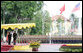 President George W. Bush and President Nguyen Minh Triet of Vietnam, stand at attention during the playing of the national anthems Friday, Nov. 17, 2006, during the arrival ceremony for the President and Mrs. Bush at the Presidential Palace in Hanoi. White House photo by Shealah Craighead