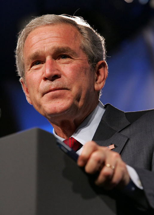 President George W. Bush speaks to state legislators at the American Legislative Exchange Council Thursday, July 26, 2007, in Philadelphia. The ALEC includes national task forces that serve as public policy laboratories where members develop model policies to use across the country. White House photo by Chris Greenberg