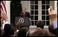 President George W. Bush holds a press conference in the Rose Garden Tuesday, Oct. 28, 2003. White House photo by Paul Morse.