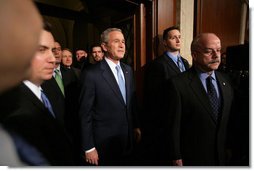 President George W. Bush enters the House Chamber of the U.S. Capitol for his State of the Union address, Tuesday, Jan. 23, 2007. White House photo by David Bohrer