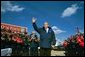 President George W. Bush delivers remarks on Homeland Security to the United States Coast Guard at the Port of Philadelphia Coast Guard Facility in Pennsylvania. March, 31, 2003. White House photo by Tina Hager