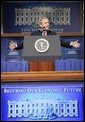 President George W. Bush speaks at the White House Conference on the Economy at the Ronald Reagan Building in Washington, D.C., on Thursday, Dec. 16, 2004. White House photo by Paul Morse