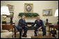 President George W. Bush meets with Canadian Prime Minister Stephen Harper in the Oval Office Thursday, July 6, 2006. White House photo by Paul Morse