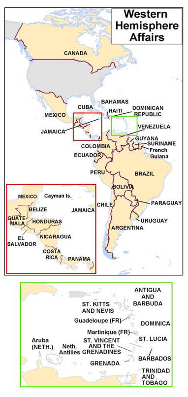 Clickable Map of WHA Region - Alternate Links to the Left of Screen