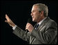 President George W. Bush takes a variety of questions from the audience, including questions regarding the tragedy at Virginia Tech University, during a visit to Tipp City High School Thursday, April 19, 2007, in Tipp City, Ohio. "One of the lessons of these tragedies is to make sure that when people see somebody, or know somebody who is exhibiting abnormal behavior, to do something about it, to suggest that somebody take a look; that if you are a parent and your child is doing strange things on the Internet, pay attention to it, and not be afraid to ask for help, and not be afraid to say, I am concerned about what I'm seeing," said President Bush. White House photo by Eric Draper