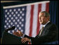 President George W. Bush discusses Medicare at the U.S. Department of Health and Human Services Thursday, June 16, 2005. "Medicare now covers preventive screenings that can catch illness from diabetes to heart disease," said the President. "Medicare is covering innovative programs to help seniors with chronic diseases like high blood pressure. I urge every senior to take advantage of these new benefits in Medicare." White House photo by Eric Draper