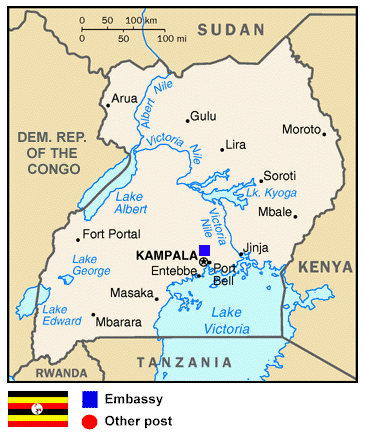 Map of Uganda