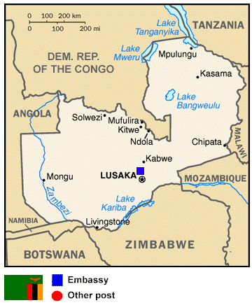 Map of Zambia