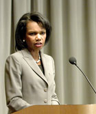 Secretary Rice makes opening remarks by  at the Department of State Conference on U.S.-Soviet Relations in the Era of Détente, Marshall Center in the East Auditorium. 