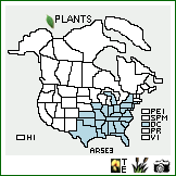 Distribution of Aristolochia serpentaria L.. . Image Available. 