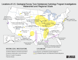 Map of Toxics Program Study Sites