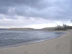 Photo of a cloudy day at the beach