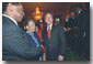 President George W. Bush greets African American leaders after his speech in The East Room, Thursday, March 29.