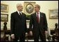 President George W. Bush meets with Vladimir Spidla, Prime Minister of the Czech Republic, in the Oval Office Tuesday, July 15, 2003.  White House photo by Paul Morse