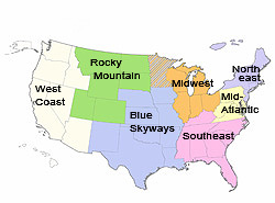 Map of Regional Clean Diesel Collaboratives